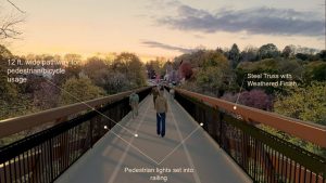 Designs for Davis Avenue pedestrian bridge shown off; city collects feedback